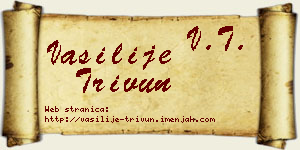 Vasilije Trivun vizit kartica